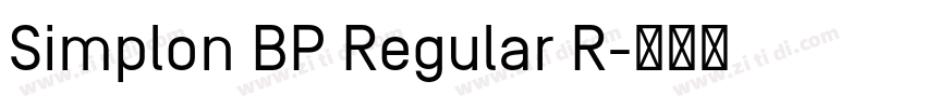 Simplon BP Regular R字体转换